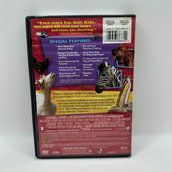 Racing Stripes Full Screen DVD Frankie Muniz Mandy Moore PG Warner Bros Comedy - Picture 3 of 5